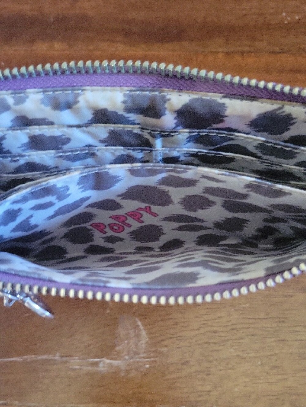 Coach Poppy Lavender Patent Zip Wallet with Silver Logo - Picture 6 of 16